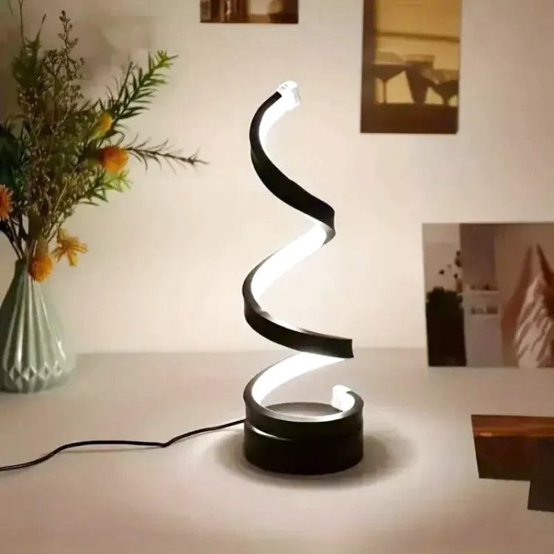 Spiralformet LED-nattlampe