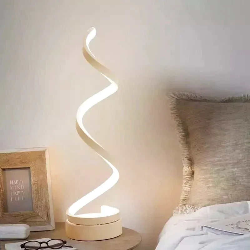 Spiralformet LED-nattlampe