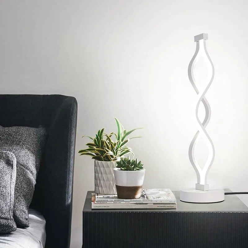 Spiralformet LED-nattlampe