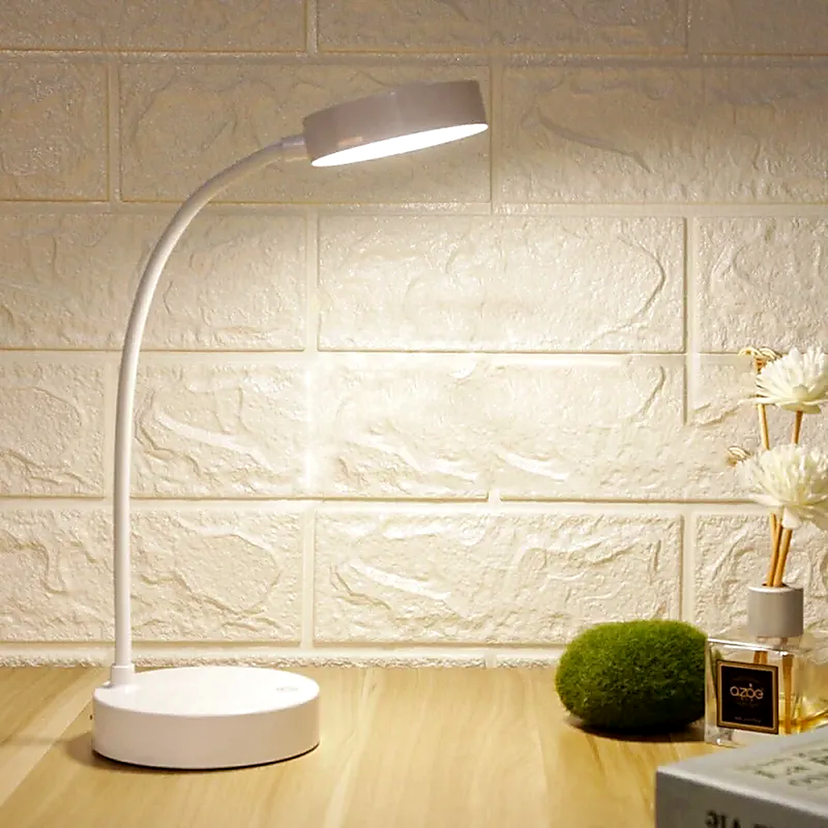 Lampe de chevet blanche – Liseuse et éclairage 2-en-1
