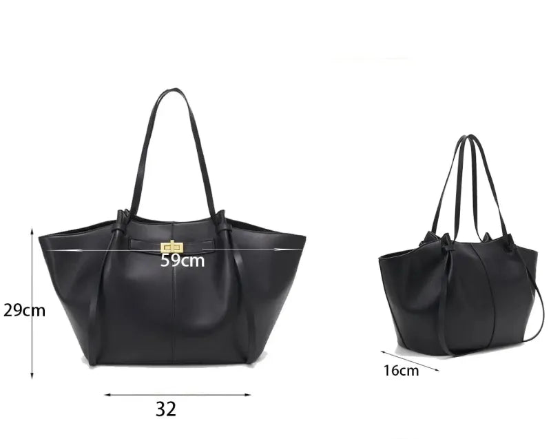 LYRA - Sac à Main Cours - Cuir élégant, spacieux et pratique