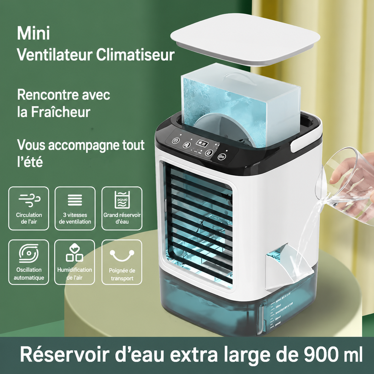 Aerio - Refroidisseur d'air portable 3 Vitesses