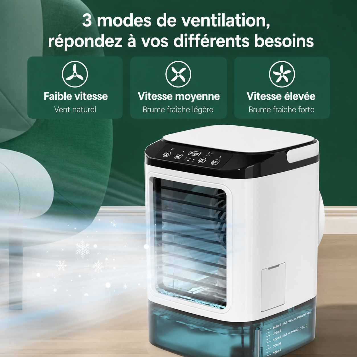 Aerio - Refroidisseur d'air portable 3 Vitesses