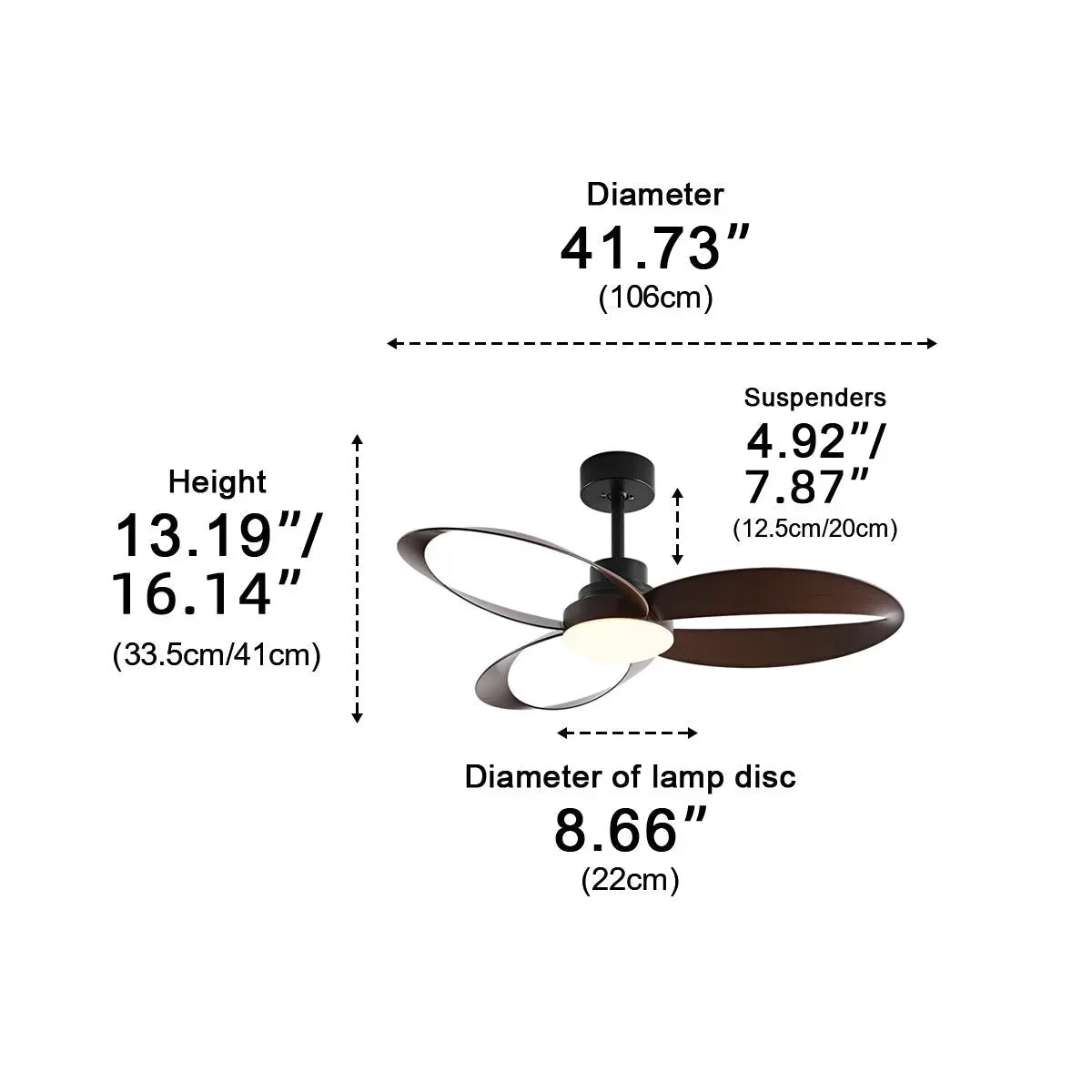 Ventilateur de Plafond Moderne avec Pales en Bois et Éclairage LED Dimmable
