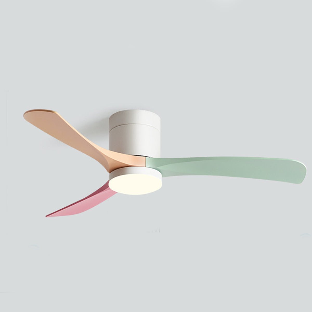 Ventilateur de Plafond Moderne 6 Vitesses avec Rotation Inversée et Éclairage Intégré