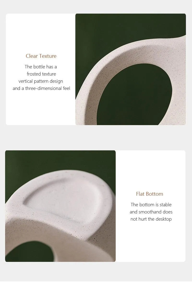 Keramikkvase Beige Matt Nordic Essence – Sett med 2 Blomsterpotter for Uimotståelig Stue-Deko

