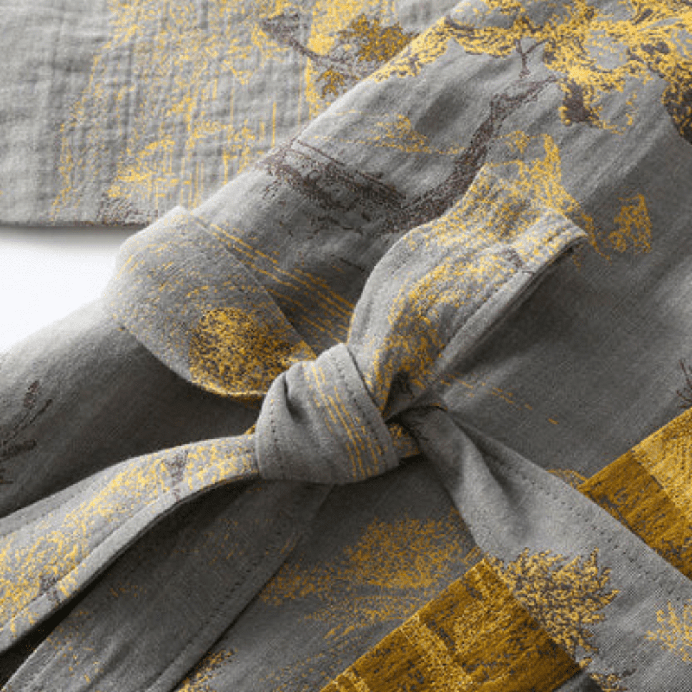 Kimono Morgenkåpe i Naturlig Vaffelbomull – Premium Komfort │ MaisonLys