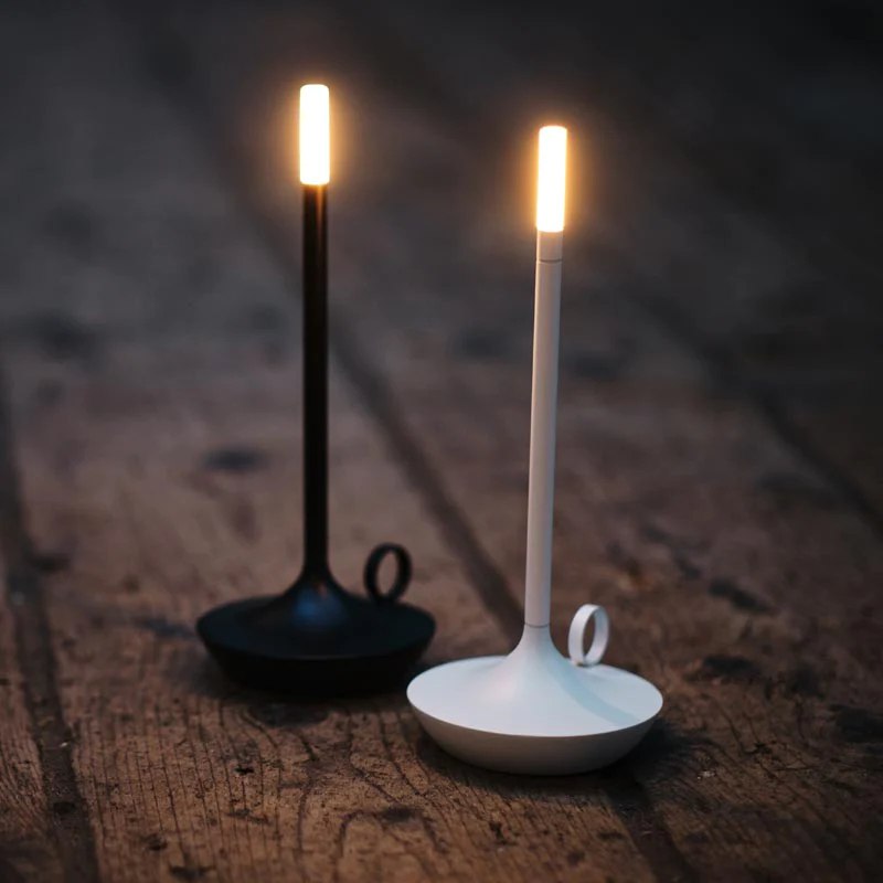 Lampe de table nordique en forme de bougeoir
