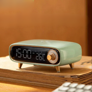 Réveil Élégant Luxe : Chargeur Induction 15W, Veilleuse LED et Bluetooth – Design Moderne pour Chambre