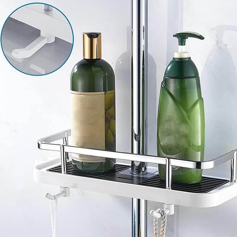Organisateur de Douche Premium AquaSmart – Étagère de Rangement pour Salle de Bain (ABS Antirouille & Sans Perçage)