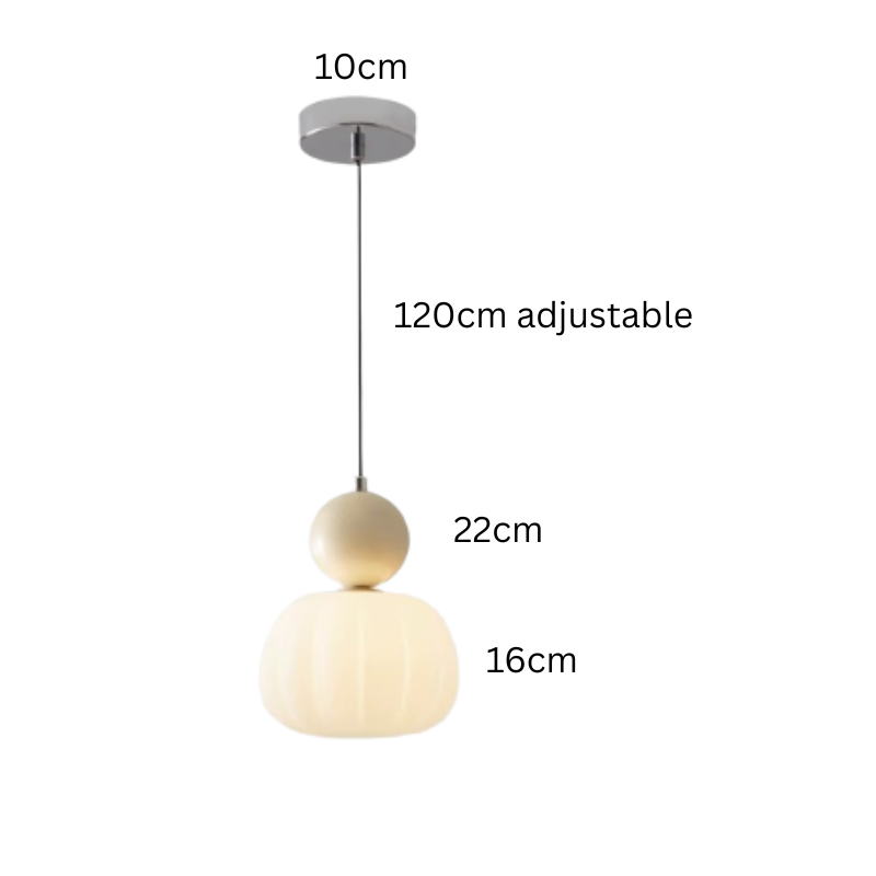 CreamHalo – Elegant pendellampe i art deco-stil