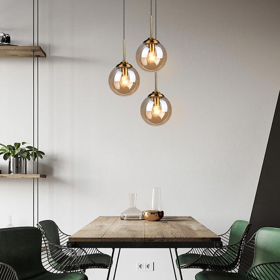 Glasskulependel – Moderne Lampe For Innendørs Dekorasjon Og Stemning