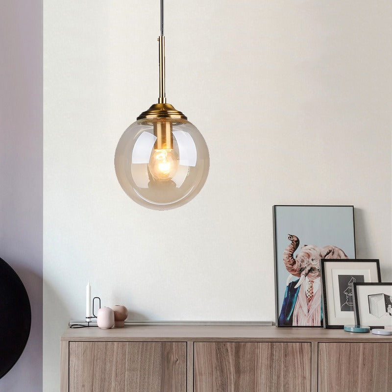 Glasskulependel – Moderne Lampe For Innendørs Dekorasjon Og Stemning