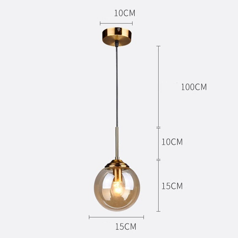 Glasskulependel – Moderne Lampe For Innendørs Dekorasjon Og Stemning