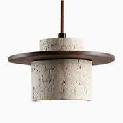 Stonewood - Pendellampe i naturstein og tre