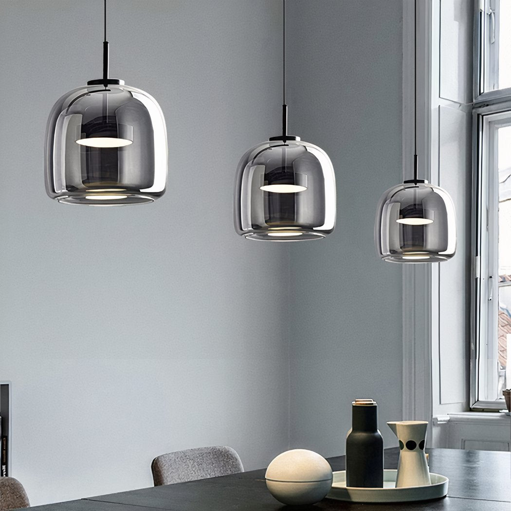 Suspension LED style nordique en verre
