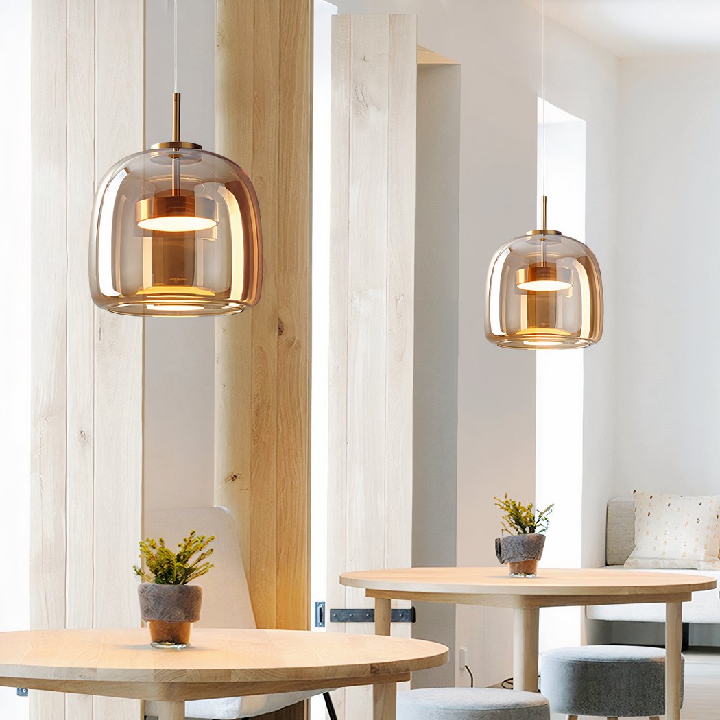 Suspension LED style nordique en verre