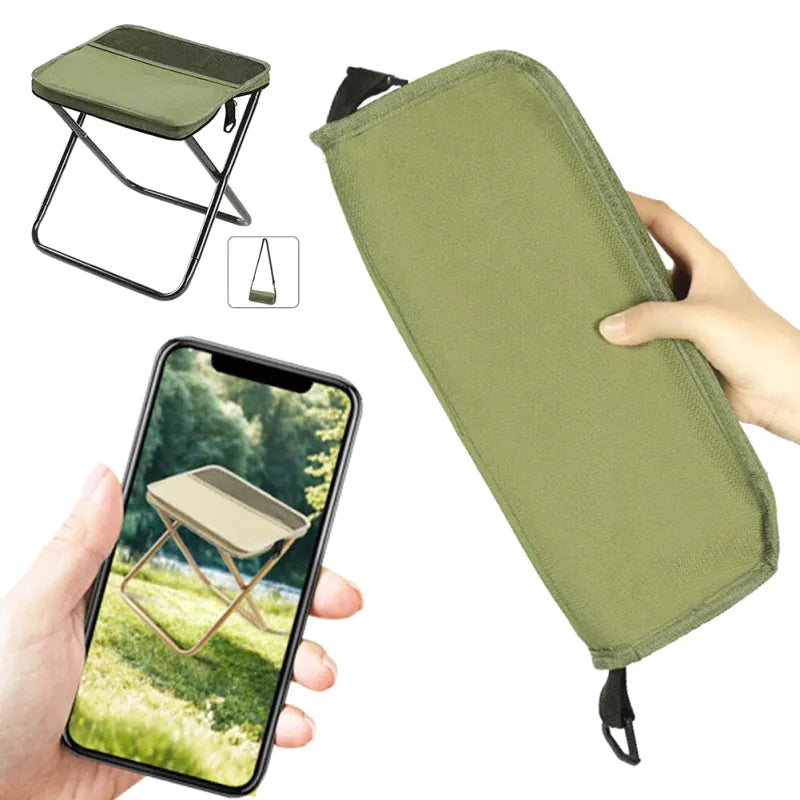 Tabouret pliant portable avec pochette de transport