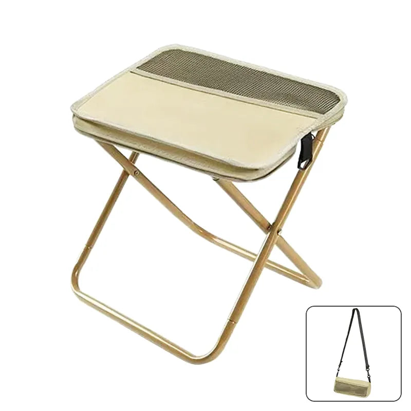 Tabouret pliant portable avec pochette de transport