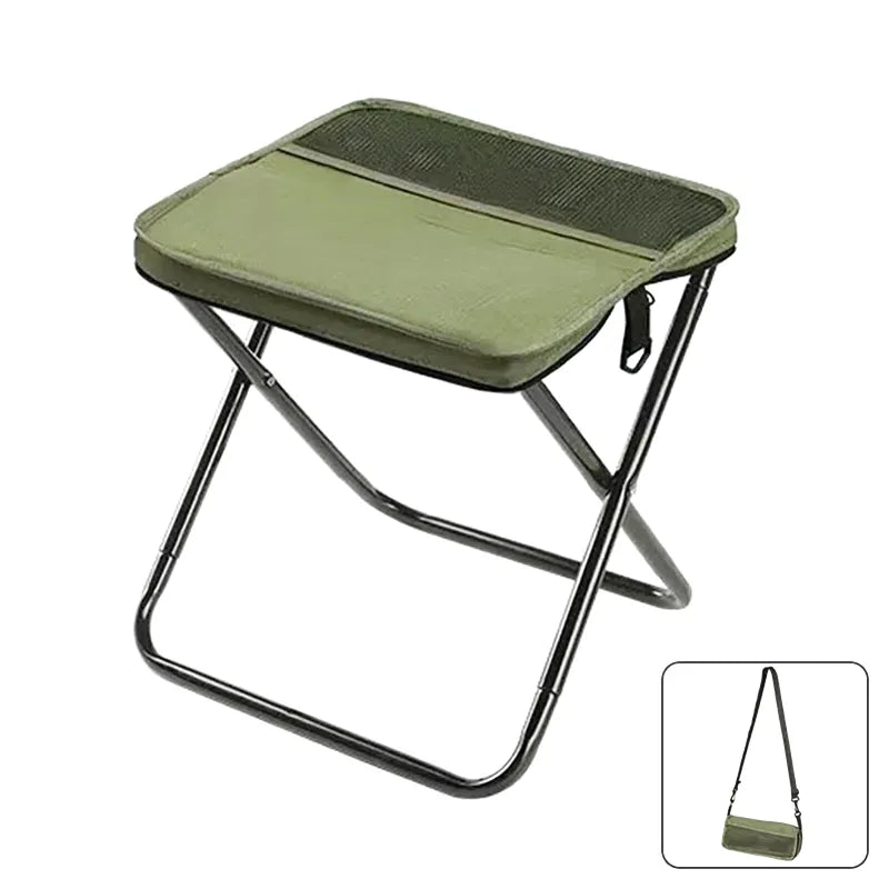 Tabouret pliant portable avec pochette de transport