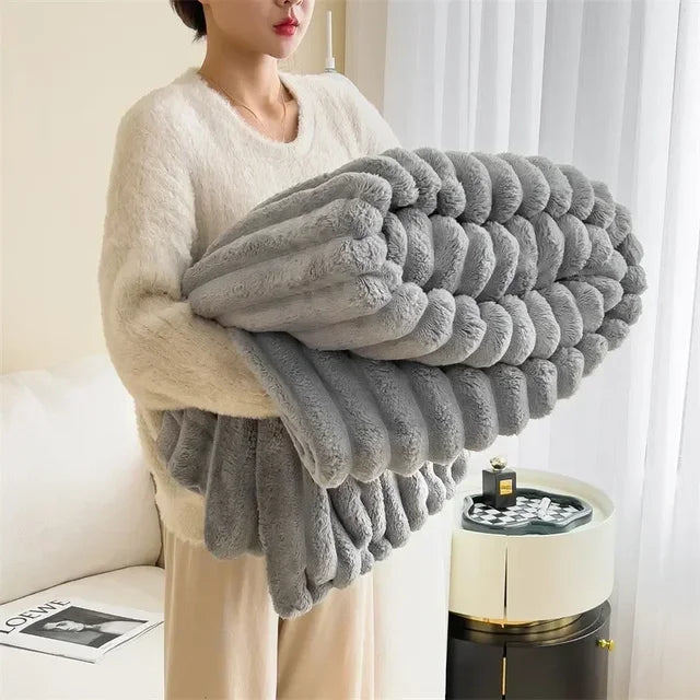 Velouria | Plaid Doux – Chaleur Luxueuse et Confort Ultime Gris argenté