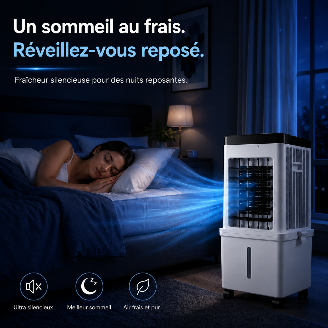 AirFrost – Refroidisseur d'Air Portable 2-en-1, Humidificateur