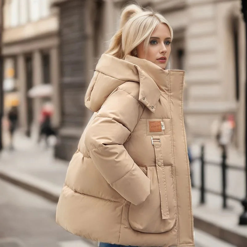 Veste d'Hiver Chaude et Élégante pour Femmes - Modèle Cendrine