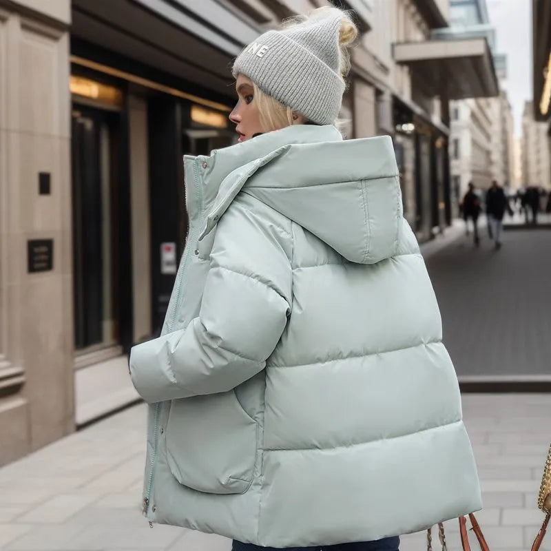 Veste d'Hiver Chaude et Élégante pour Femmes - Modèle Cendrine